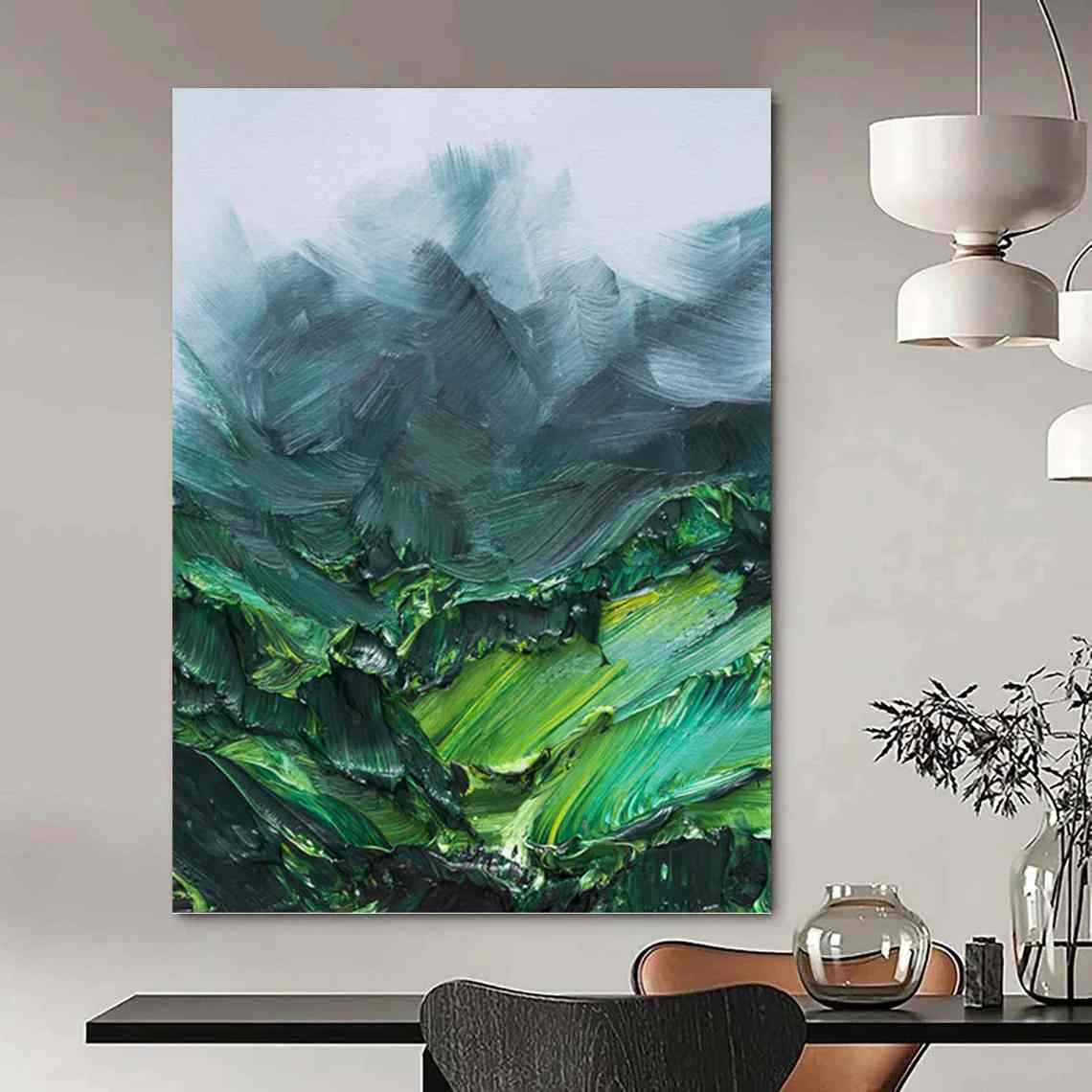 Nature_Mountain_Landscape_Green_Textured_Artwork_7CKK9 wall art